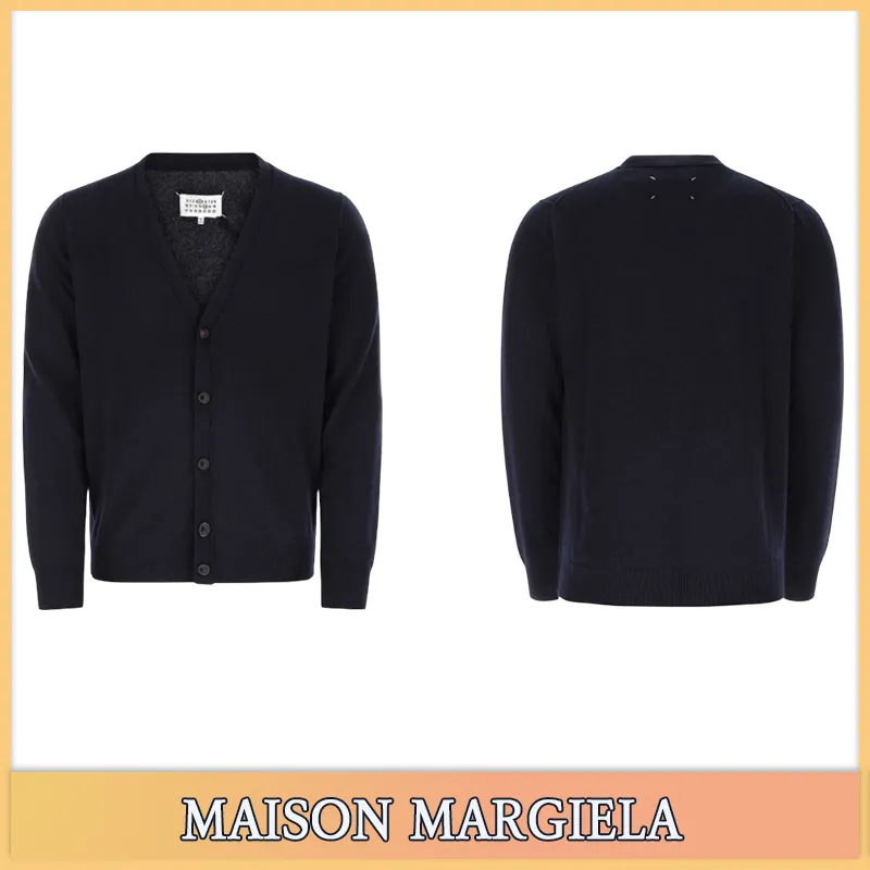 Unisex Street Style Designer Logo Cardigans from Maison Margiela