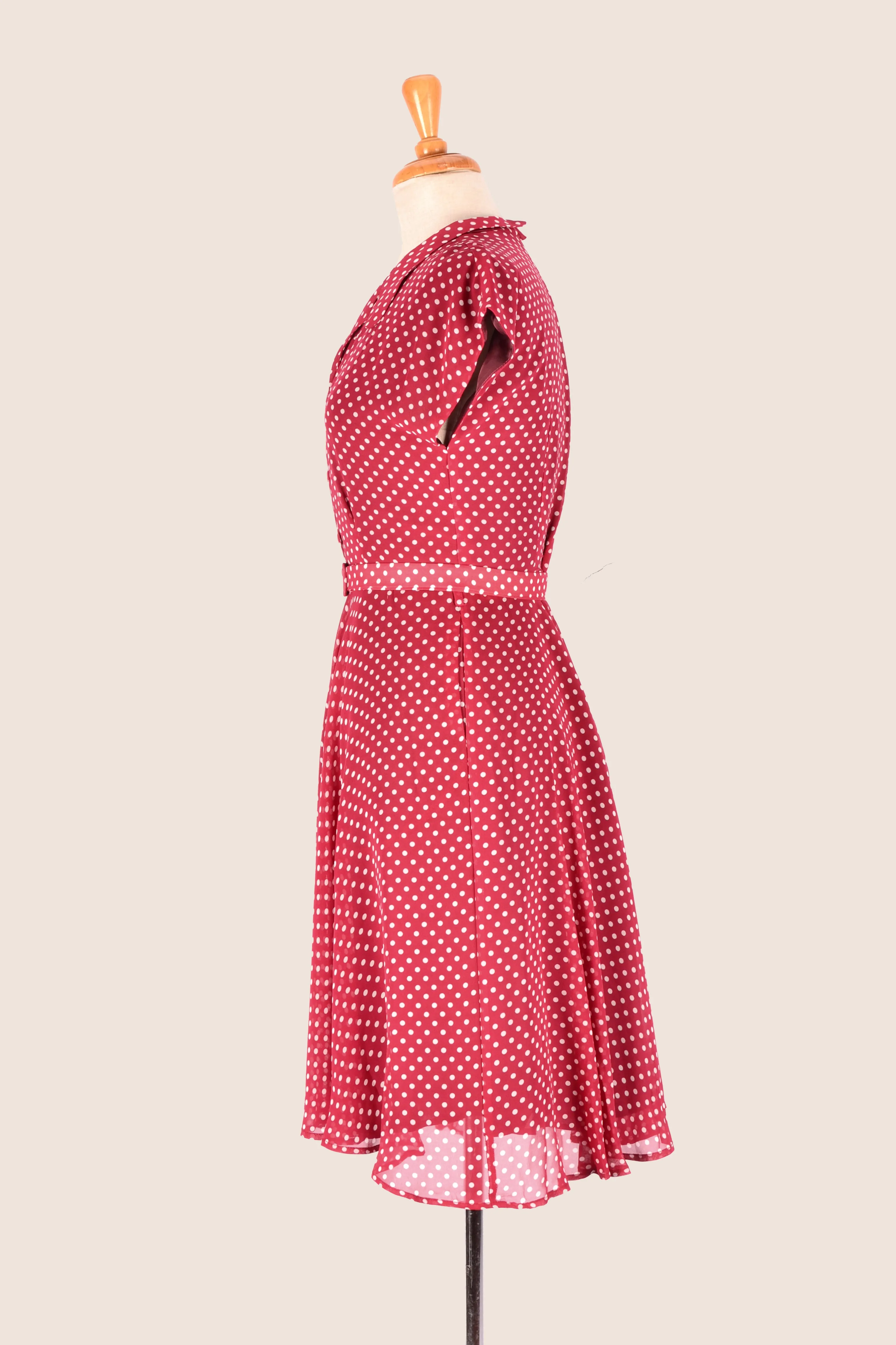 Red Polka Dot Casual Dress