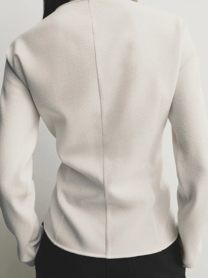 Massimo Dutti Long Sleeves Casual Office Style