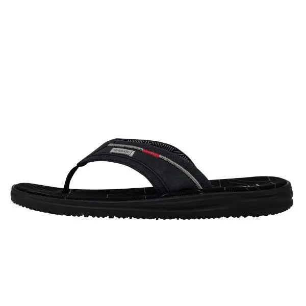 Mens Black Sami Free Thong Sandals by Hey Dude