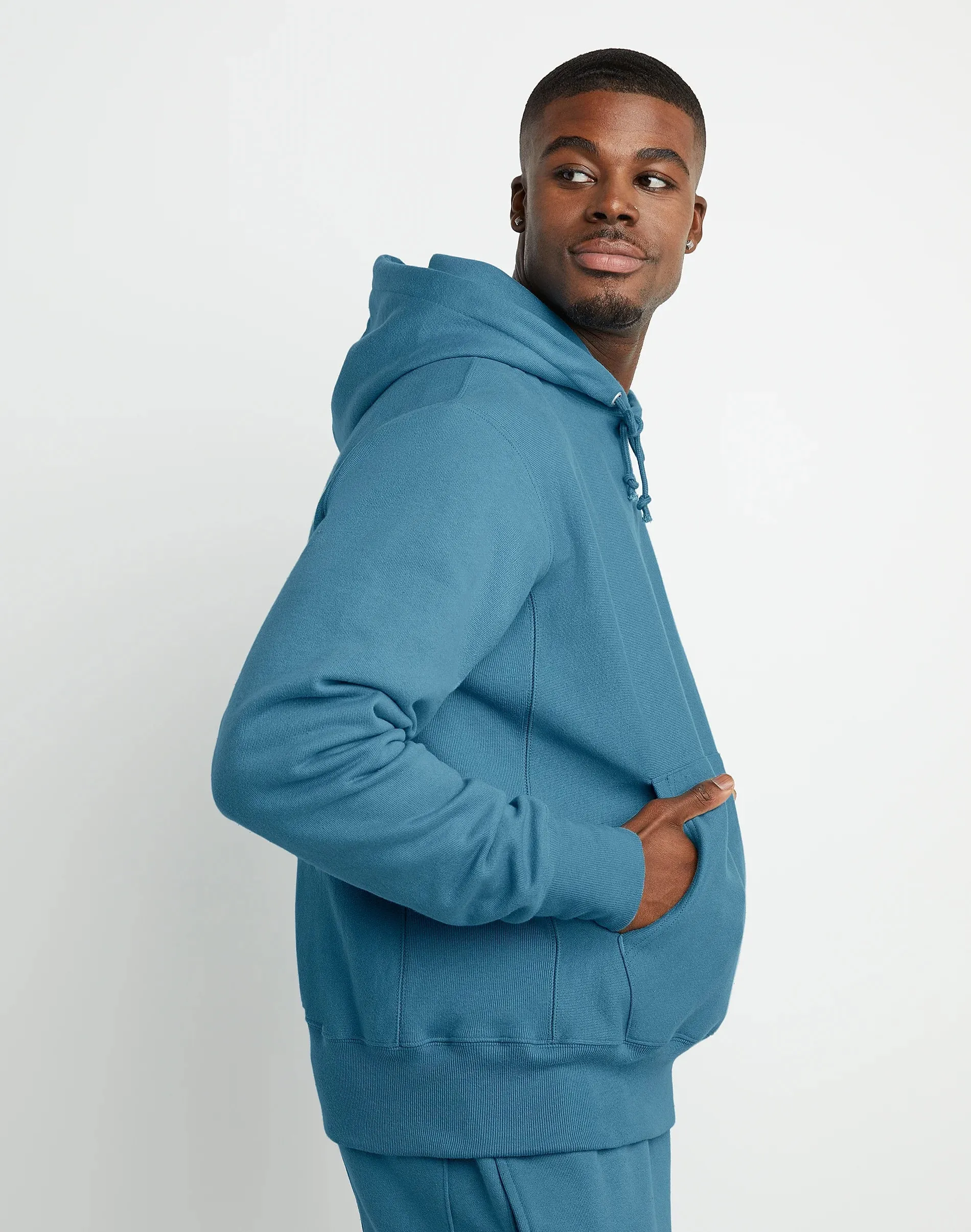 Men's Champion Life Reverse Weave Hoodie Aqua Tonic
