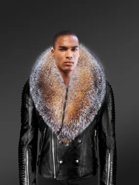 Men's Fox Fur Biker Jackets