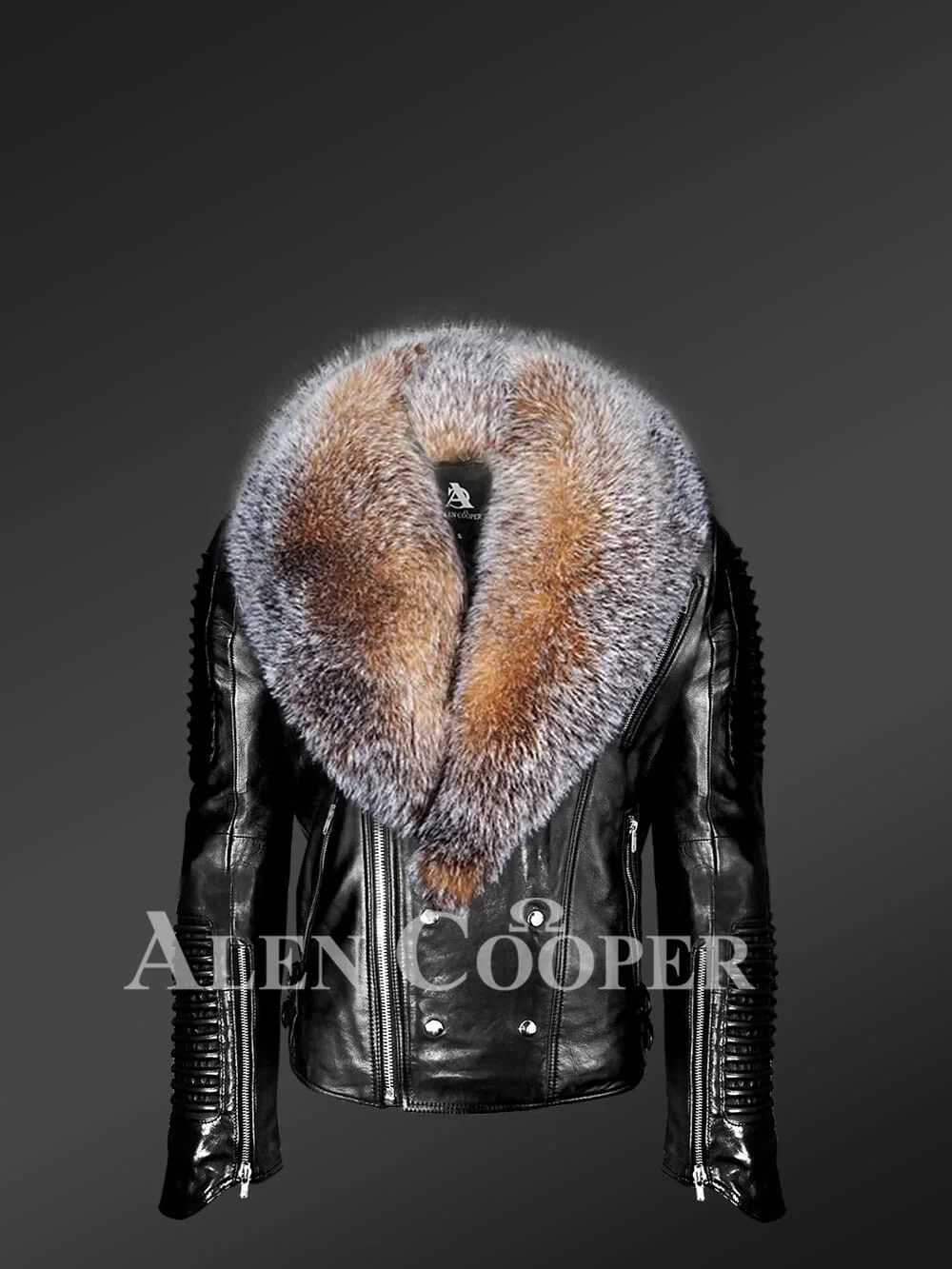 Men's Fox Fur Biker Jackets