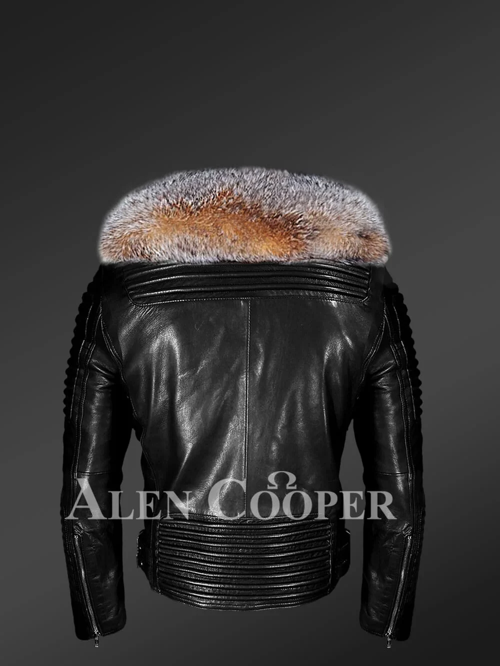 Men's Fox Fur Biker Jackets