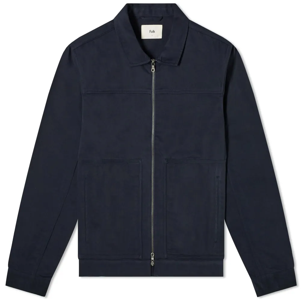 Men's Navy Zip-Up Jacket