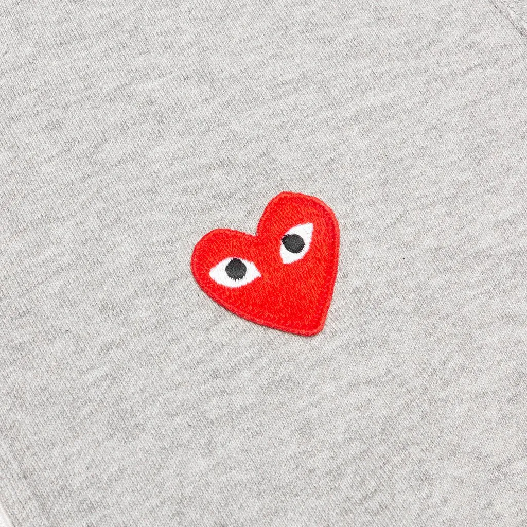 Grey Heart Zip Sweatshirt