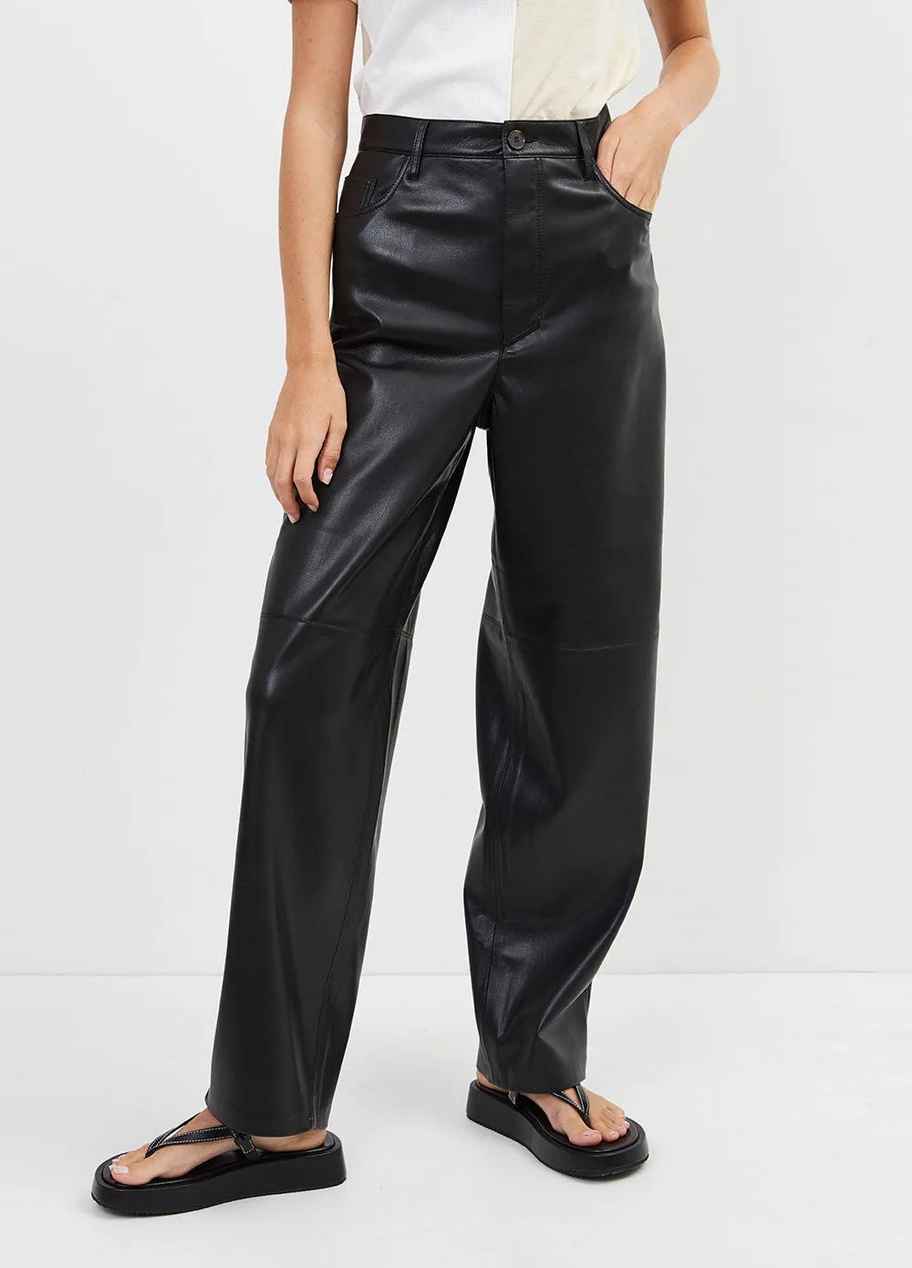 Nanushka Radha Faux-Leather Trousers