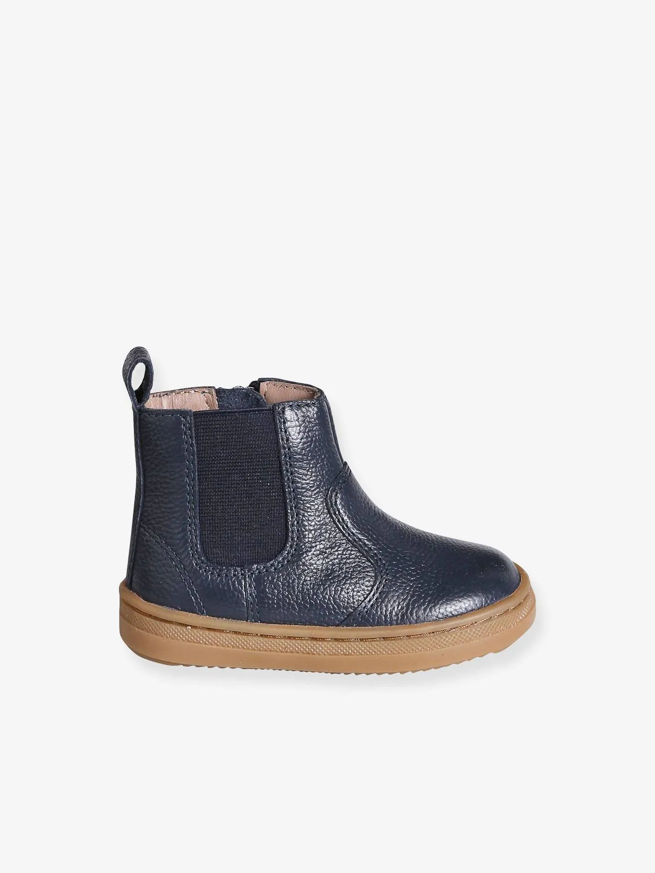 Navy Blue Baby Zip-Up Boots