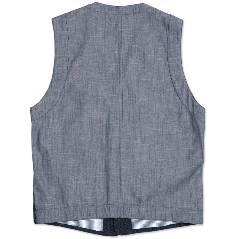 Navy Tweed Workers Vest by Journal Standard