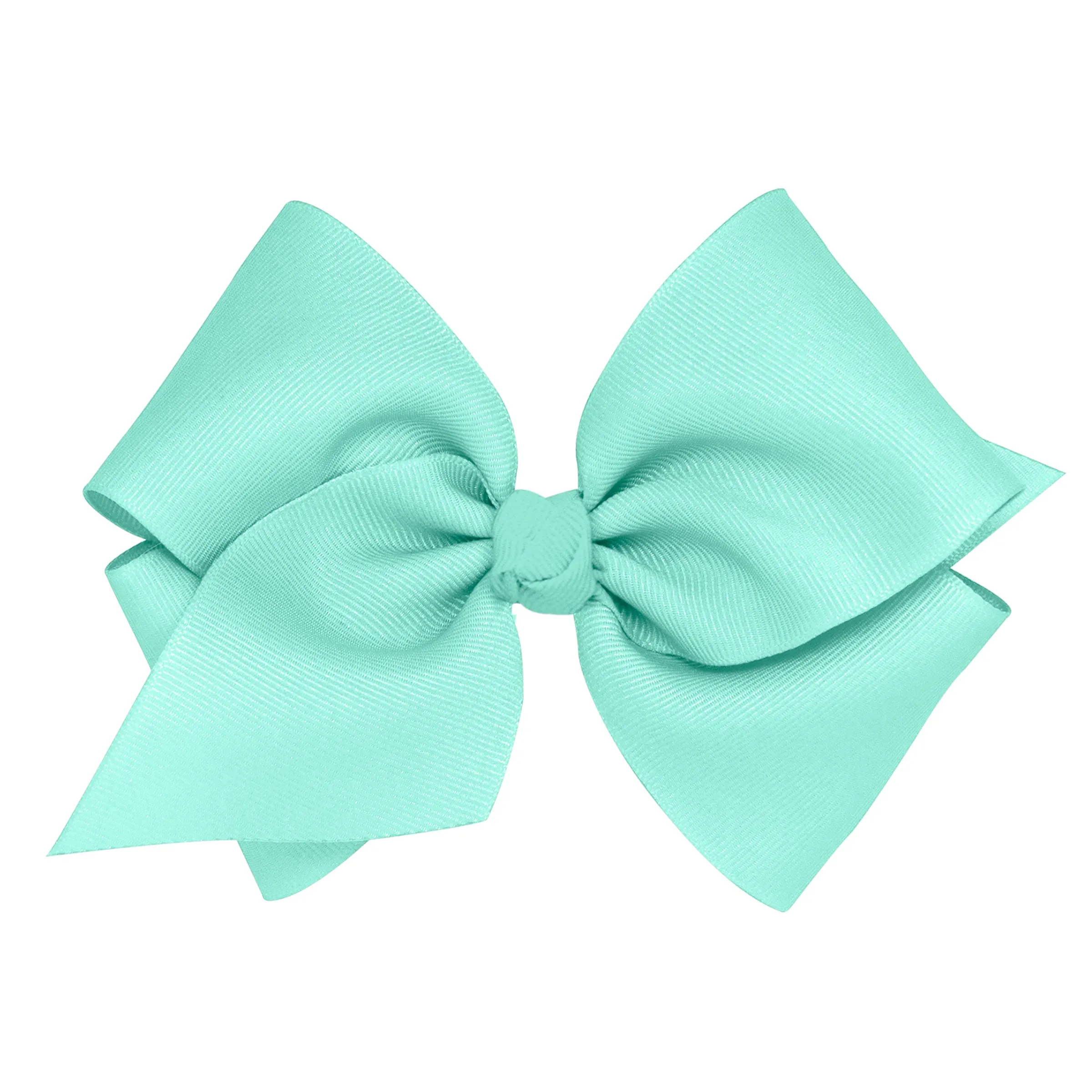 New Aqua King Grosgrain Hair Bow with Center Knot