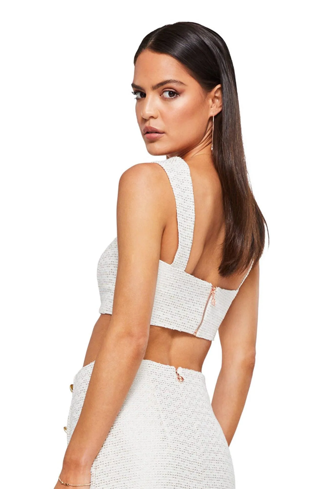 White Nookie Queen Crop Top