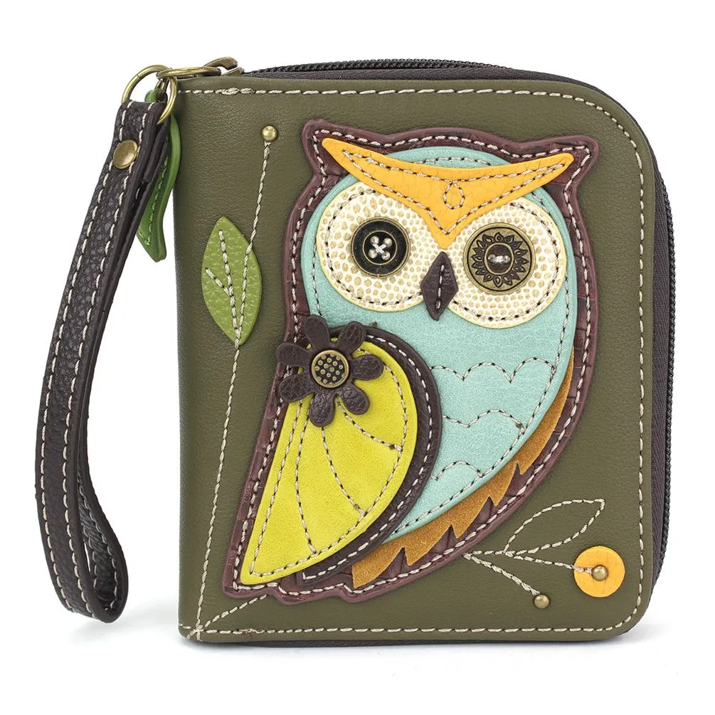 Olive Owl A Zip-Around Wallet