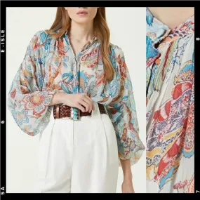 Paisley Silk Shirts Blouses