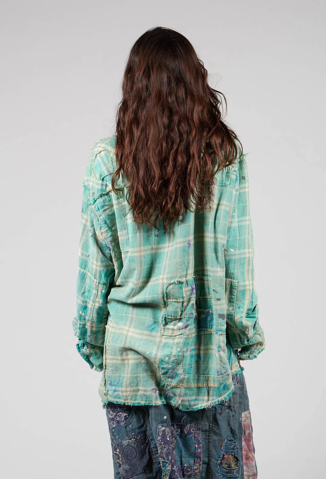 Seaspray Plaid Boyfriend Shirt