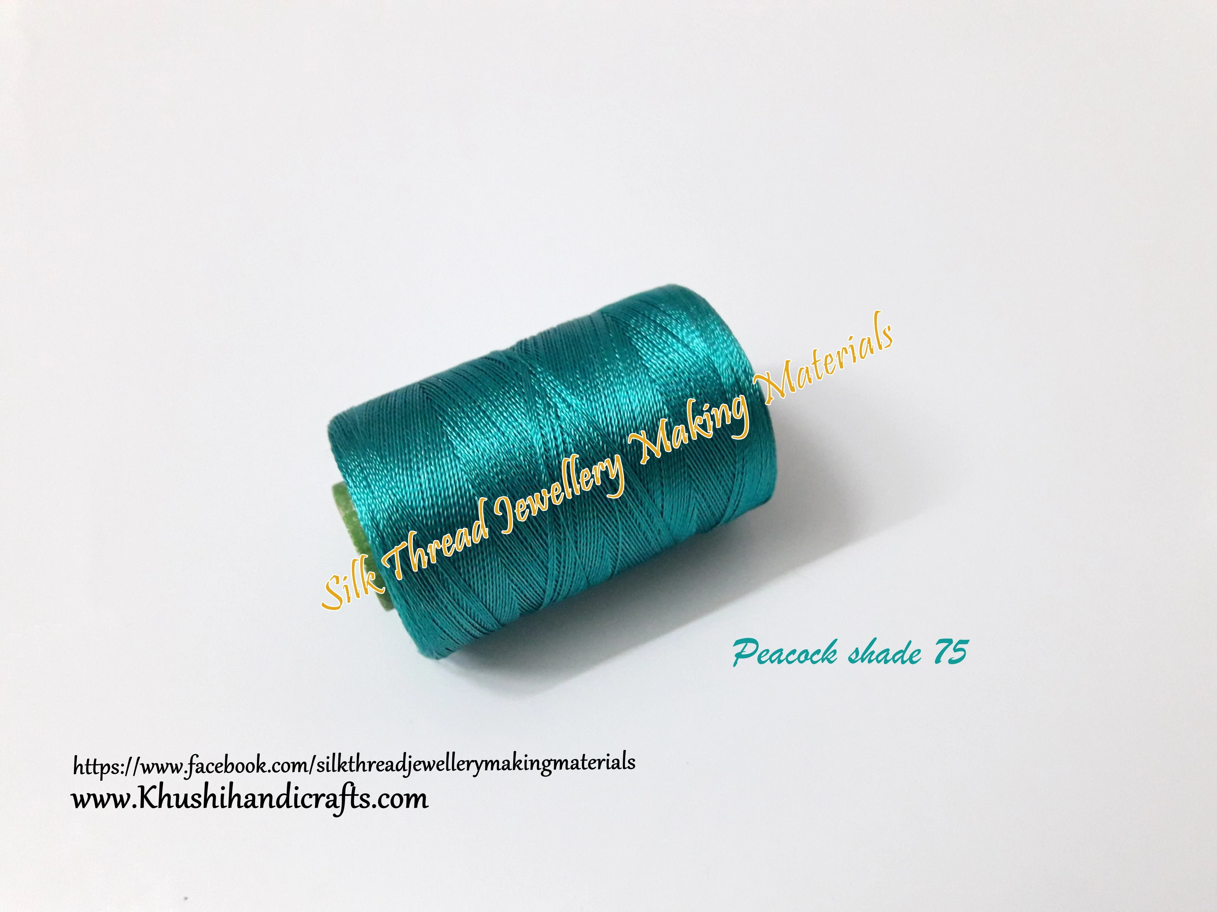 Peacock Shade Silk Thread Spools for Jewelry Making