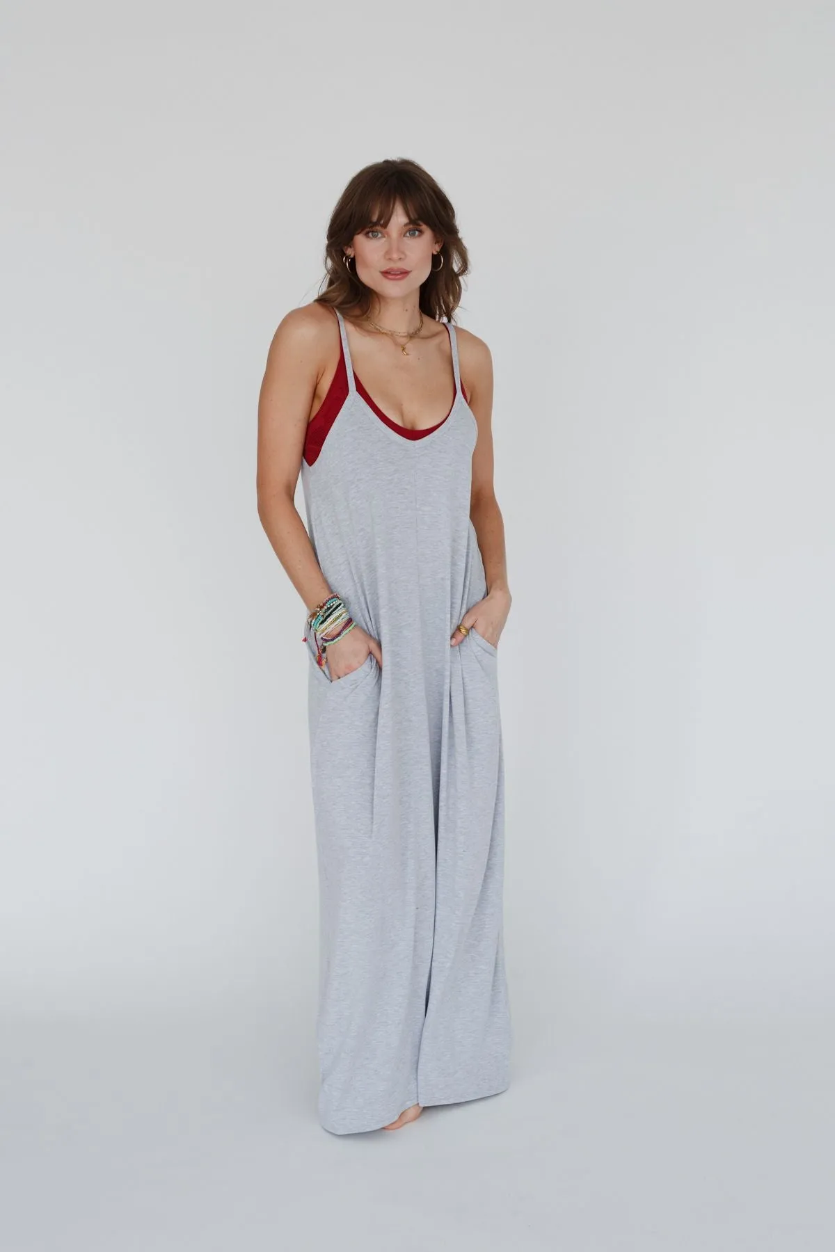 Heather Gray Perfection Pocket Maxi Dress