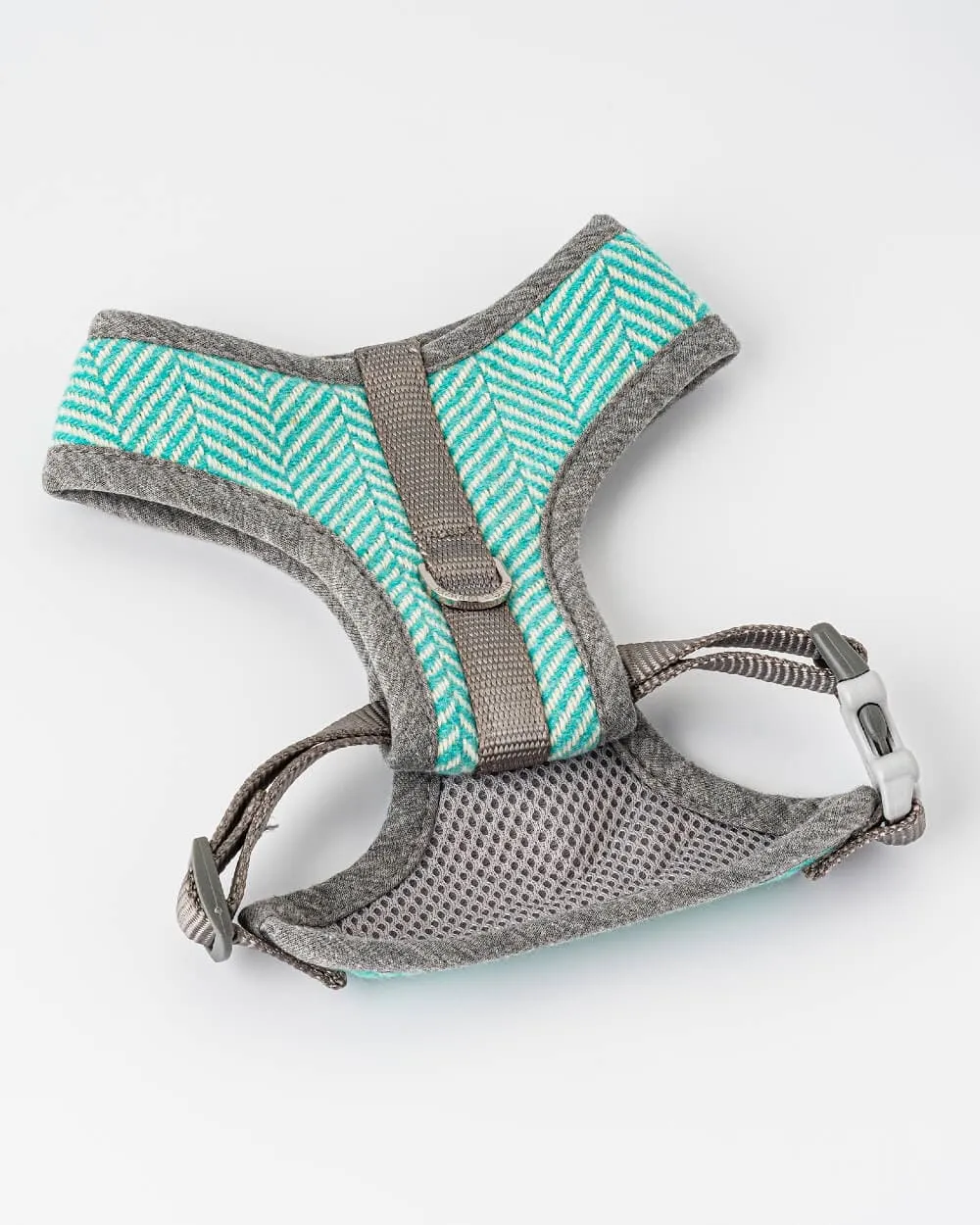 Order Aqua Herringbone Dog Harness