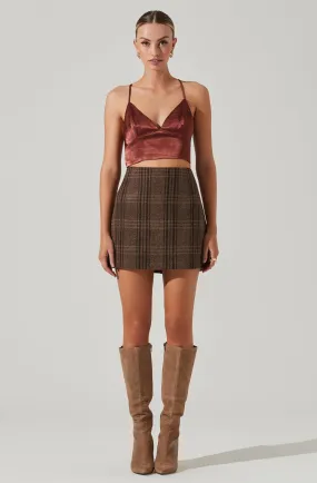 Brina Checkered Short Skirt