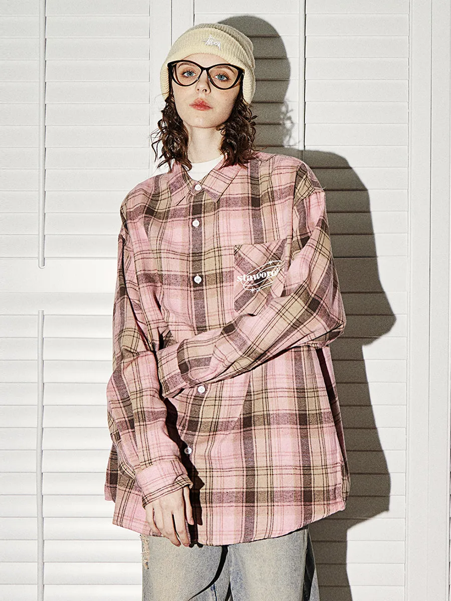 Women Size Over Plaid Shirts Spring 2024