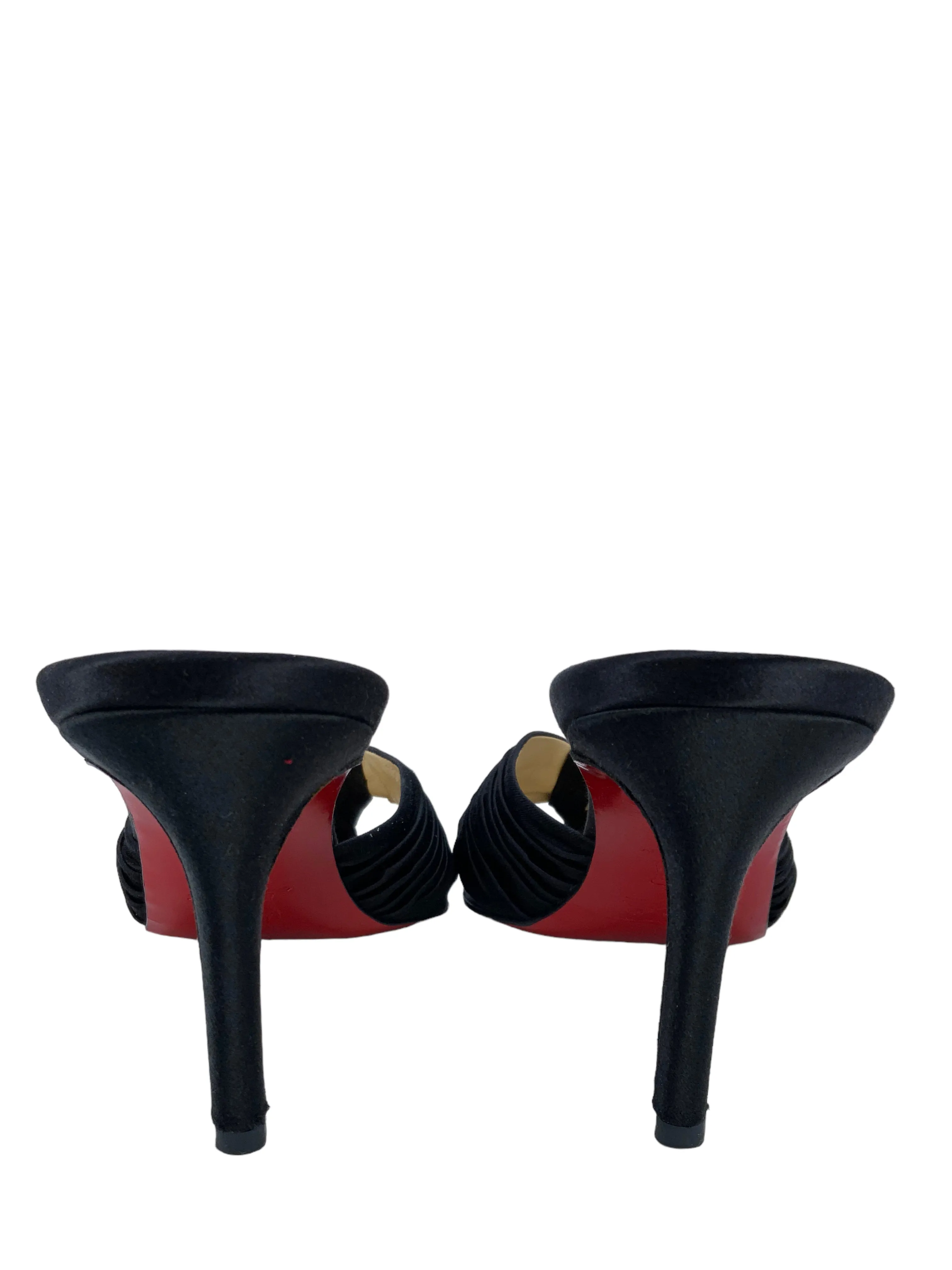 Pleated Satin Thong Sandals by Christian Louboutin Size 10.5