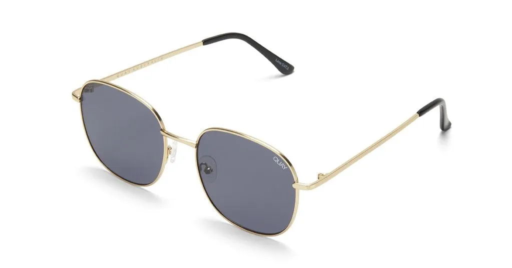 Stylish Round Sunglasses in Gold and Smoke