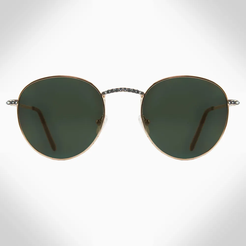 Remi Green Round Sunglasses