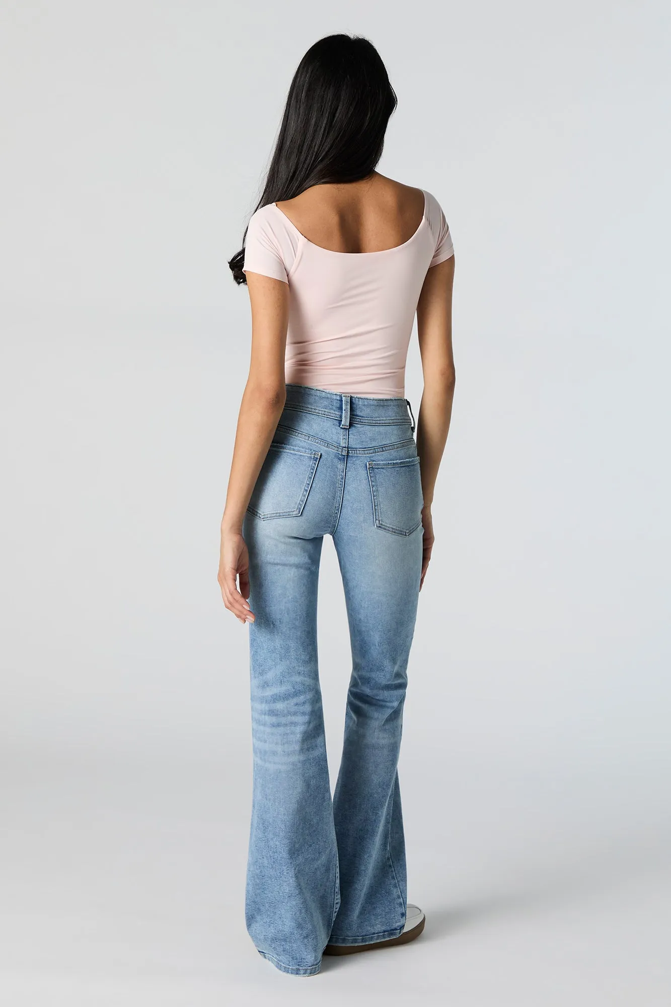 Austin Vintage Wash Low Rise Flare Jean