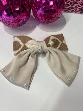 Beige Ribbon Bow