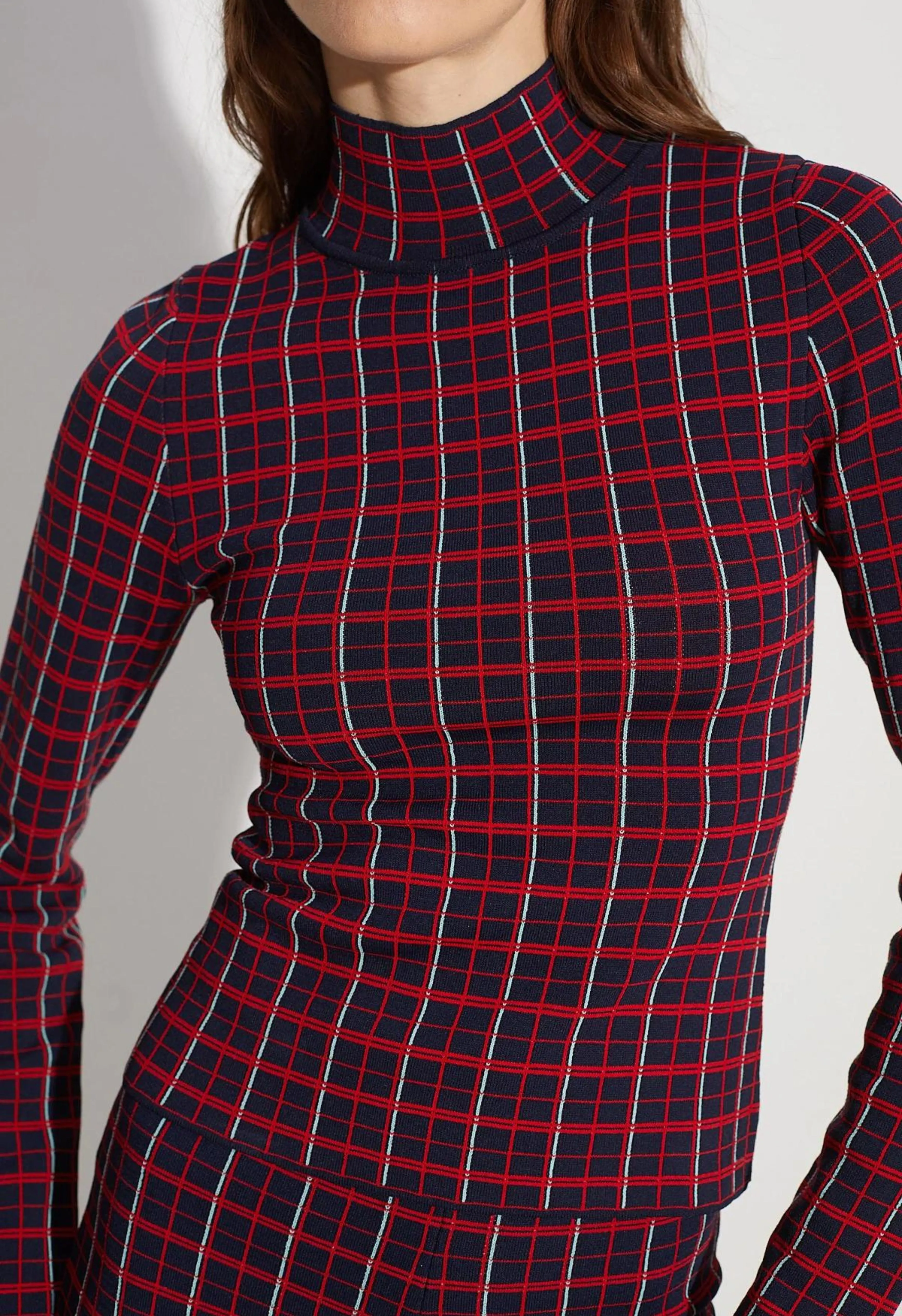 Red Plaid Roh Top