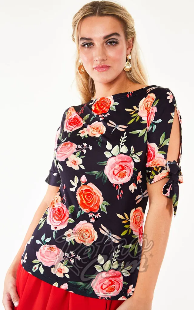 Voodoo Vixen Floral Rosalee Knit Top