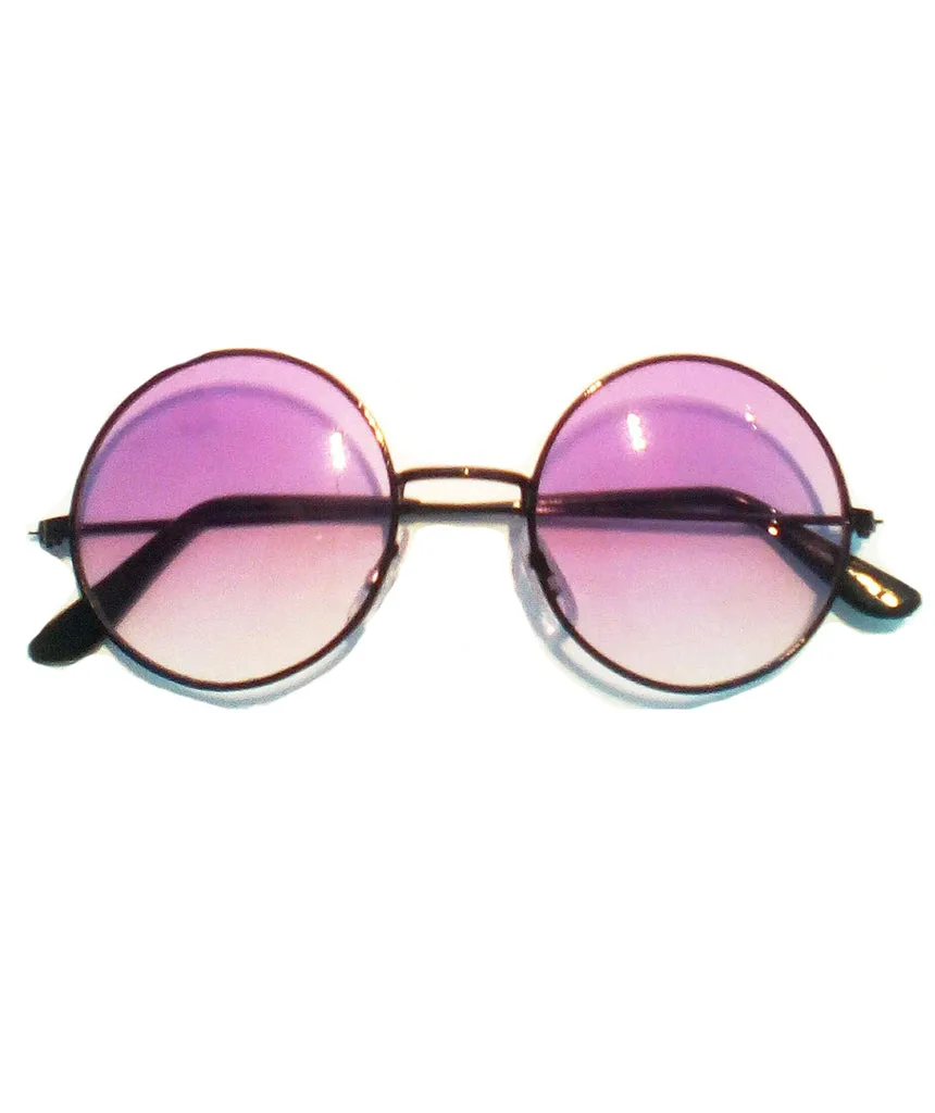 Round Sunglasses with Colored Frames