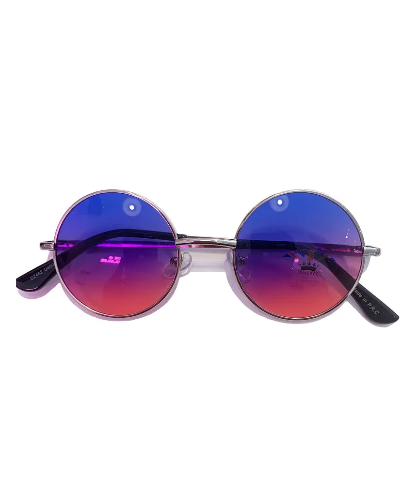 Round Sunglasses with Colored Frames