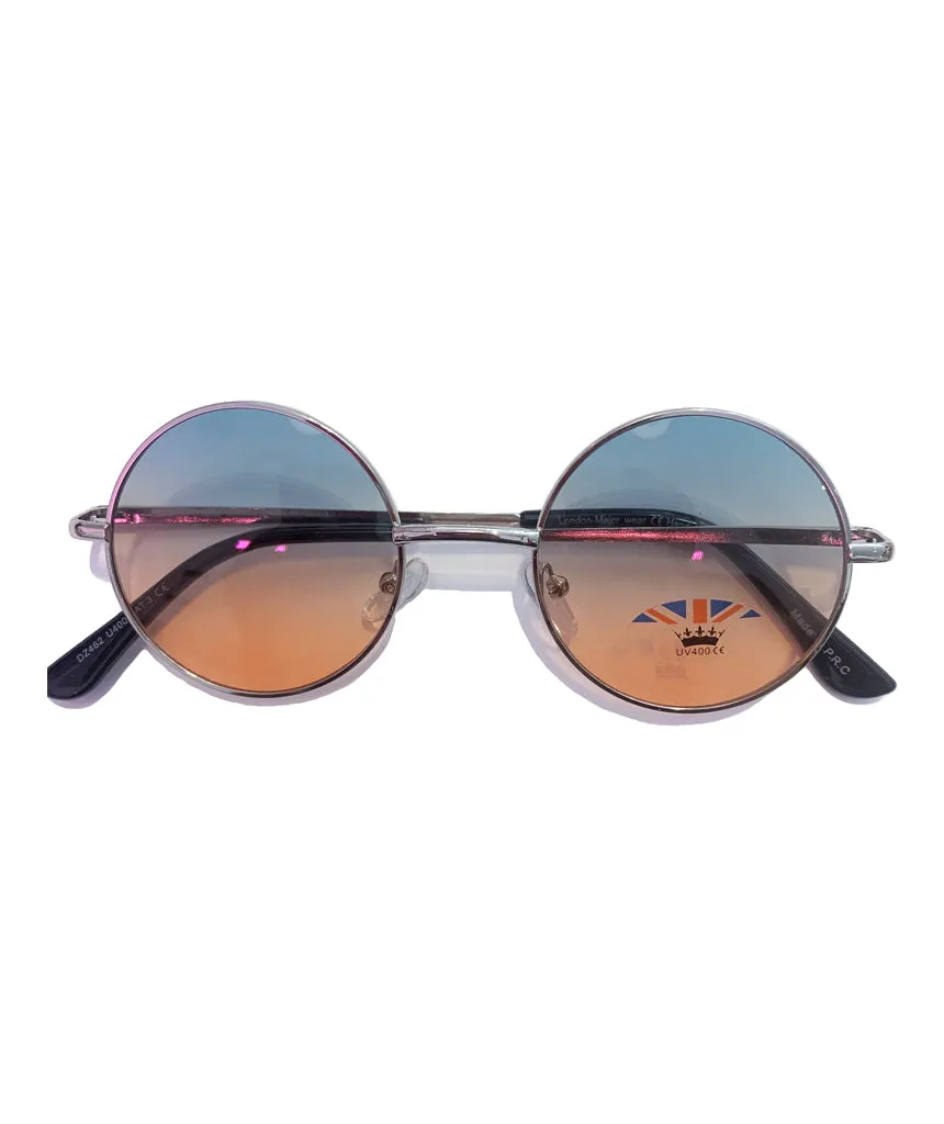 Round Sunglasses with Colored Frames