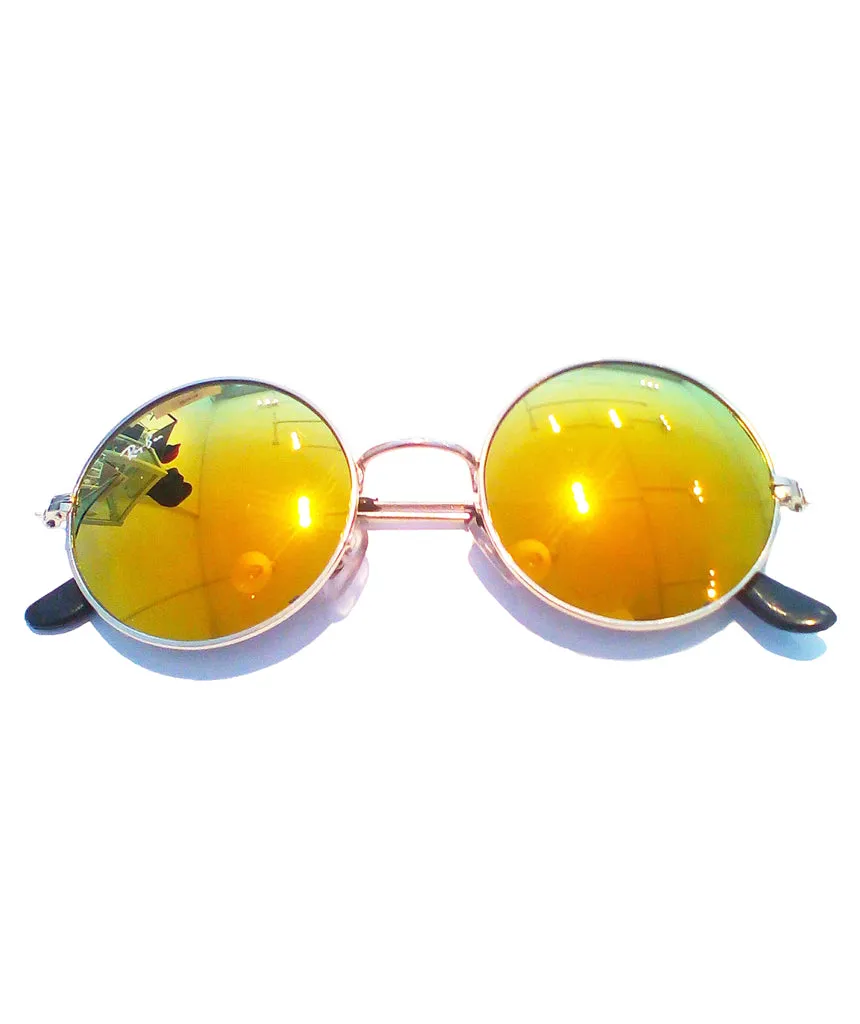 Round Sunglasses with Colored Frames