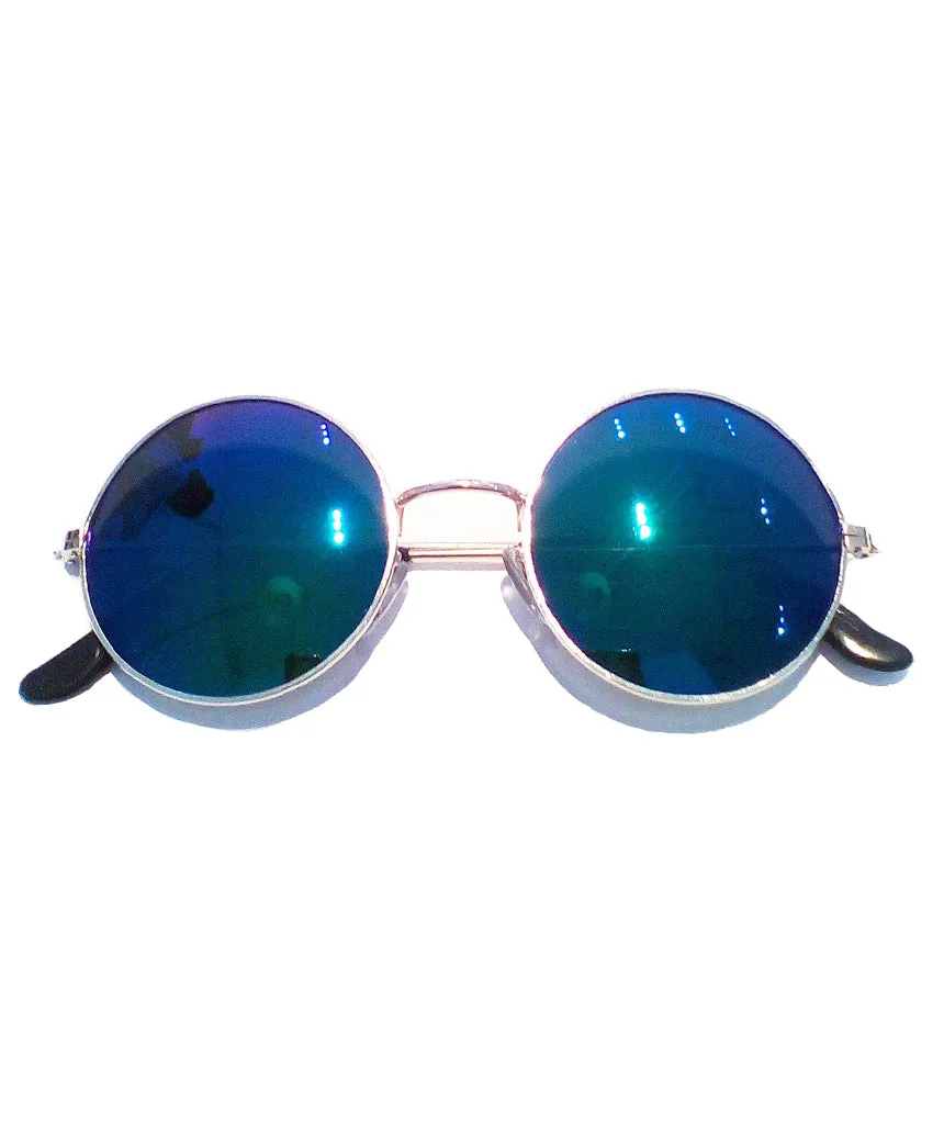 Round Sunglasses with Colored Frames