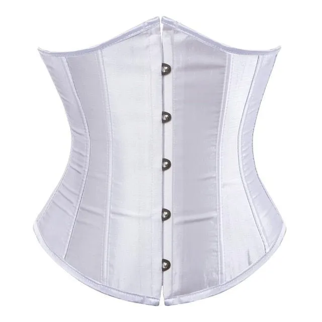 White Corset Drag Satin