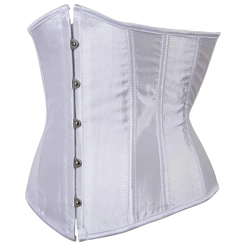 White Corset Drag Satin