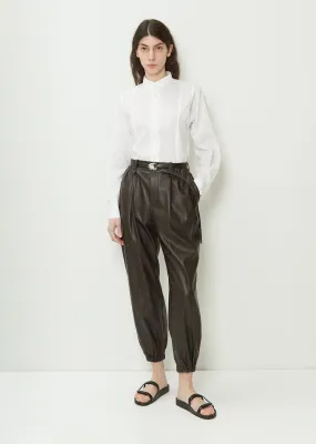 Sculpted Faux Leather Trousers