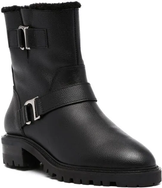 Black Senso Mona faux-shearling lined boots