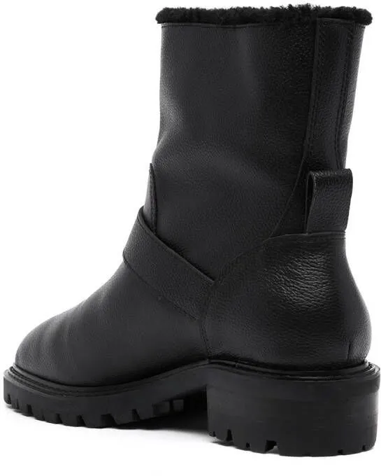 Black Senso Mona faux-shearling lined boots