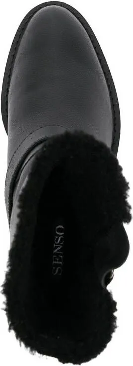 Black Senso Mona faux-shearling lined boots