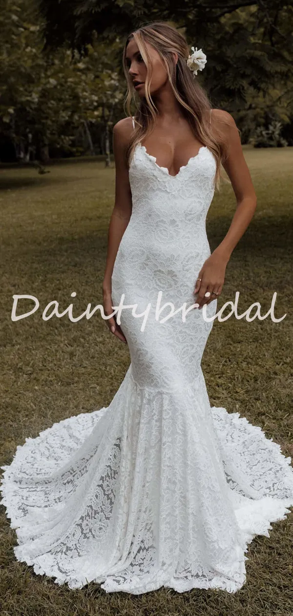 DB10712 Sexy Lace Mermaid Wedding Dress