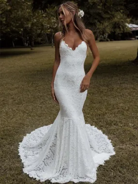 DB10712 Sexy Lace Mermaid Wedding Dress