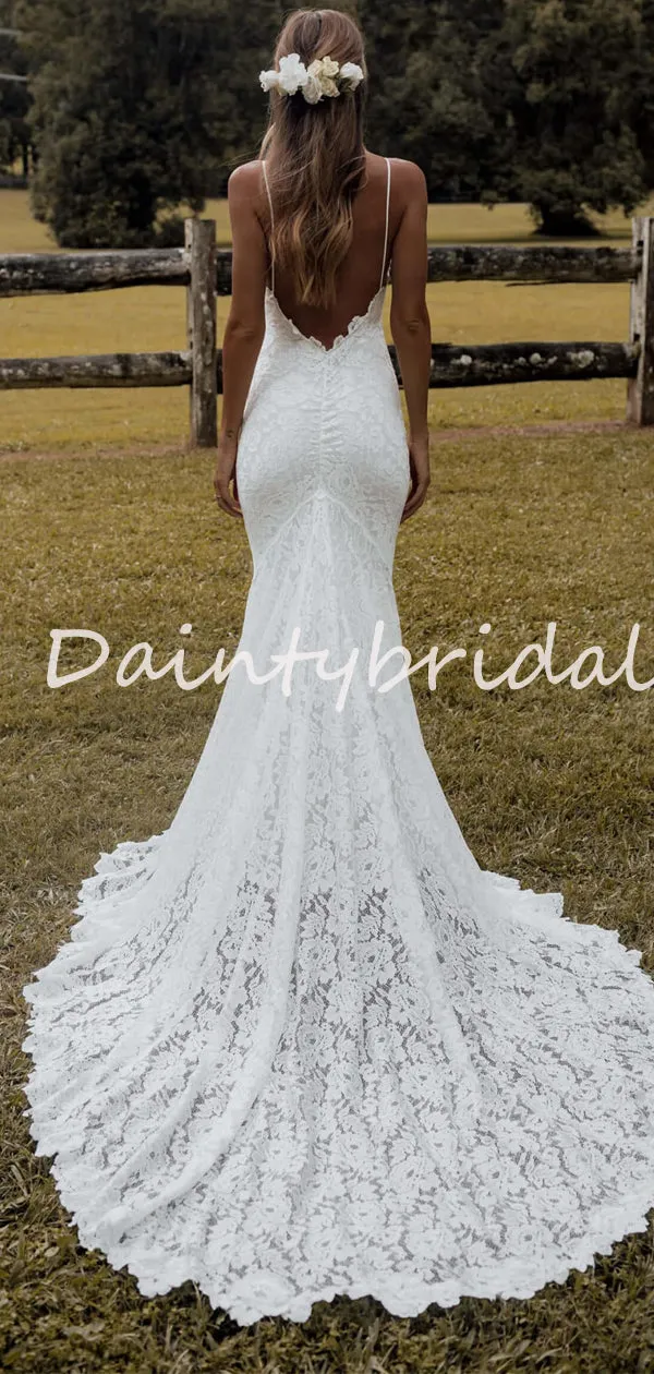 DB10712 Sexy Lace Mermaid Wedding Dress