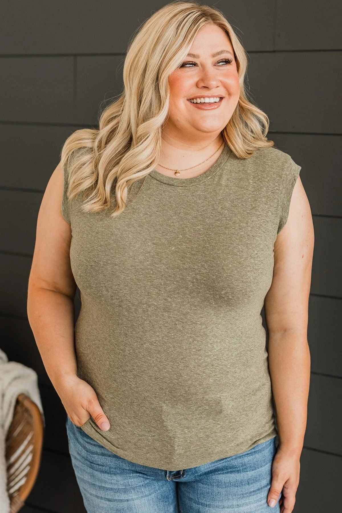 Share Your Happiness Knit Top - Olive