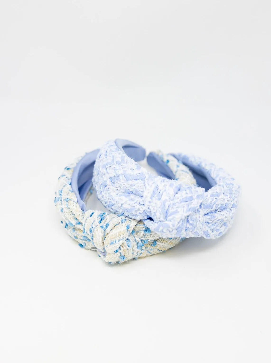 Sky Blue Tweed Hair Band