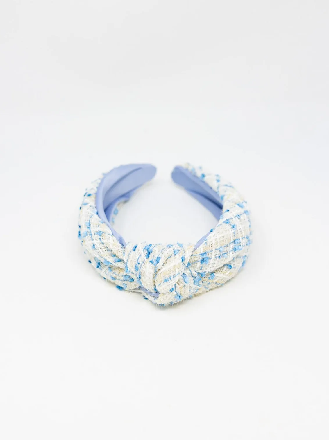 Sky Blue Tweed Hair Band