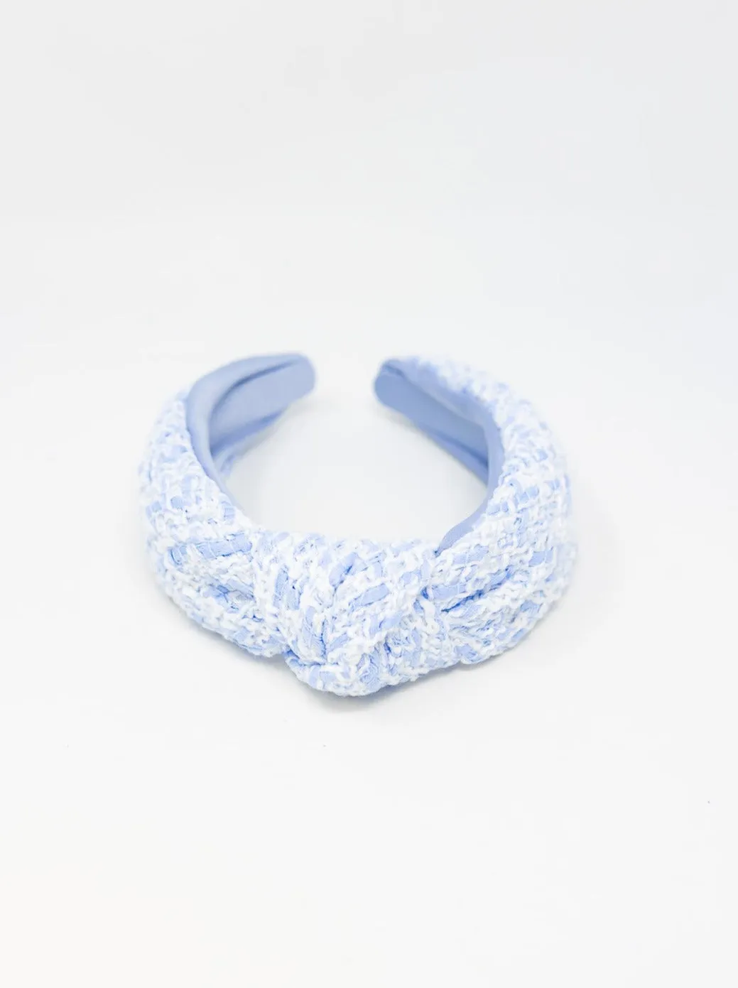 Sky Blue Tweed Hair Band