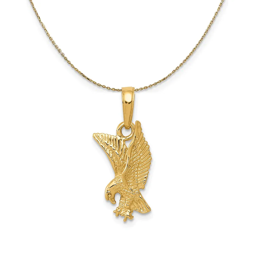 Small 2D Landing Eagle Necklace