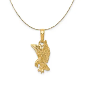 Small 2D Landing Eagle Necklace